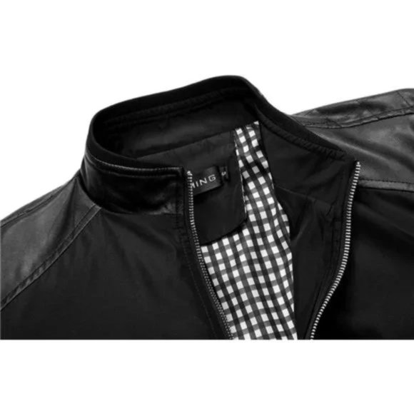 New Casual Slim Fit Lightweight Zip Up Softshell Bomber Jacket, Black - Picture 2 of 8